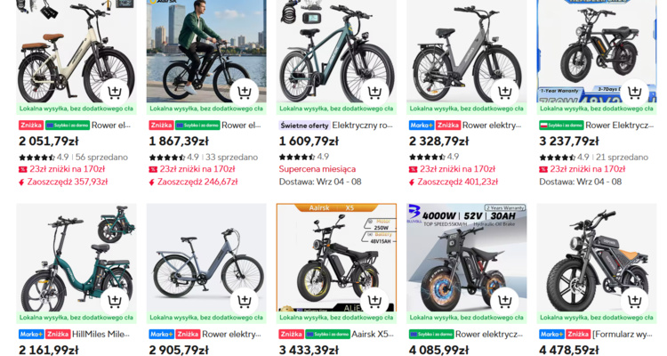 Aukcja tysięcy skonfiskowanych e-bike'ów wywołuje kolejne zakłócenia na europejskim rynku