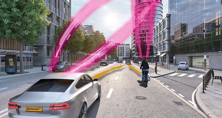 Continental i Telekom opracowują cyfrowego anioła stróża dla rowerzystów