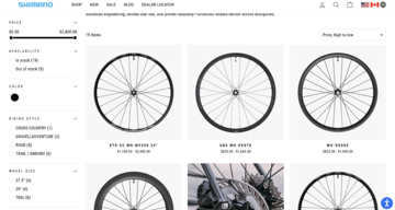 Shimano rozszerza sprzedaż internetową o koła rowerowe